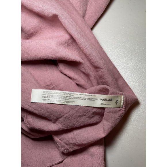 Free People Button Front Midi Dress Sleeveless Casual Pink L - Picture 8 of 11